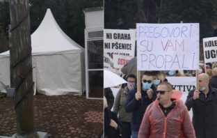 Šator ispred Vlade i novi prosvjed sindikata zdravstva u Mostaru